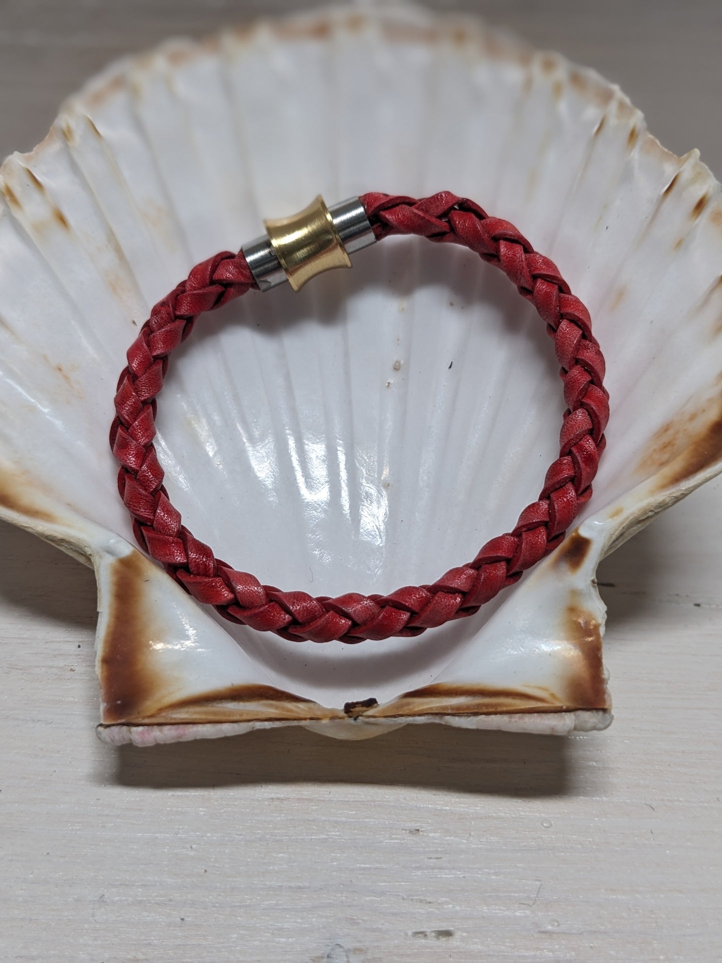 Bracelet tressé en lacet de cuir