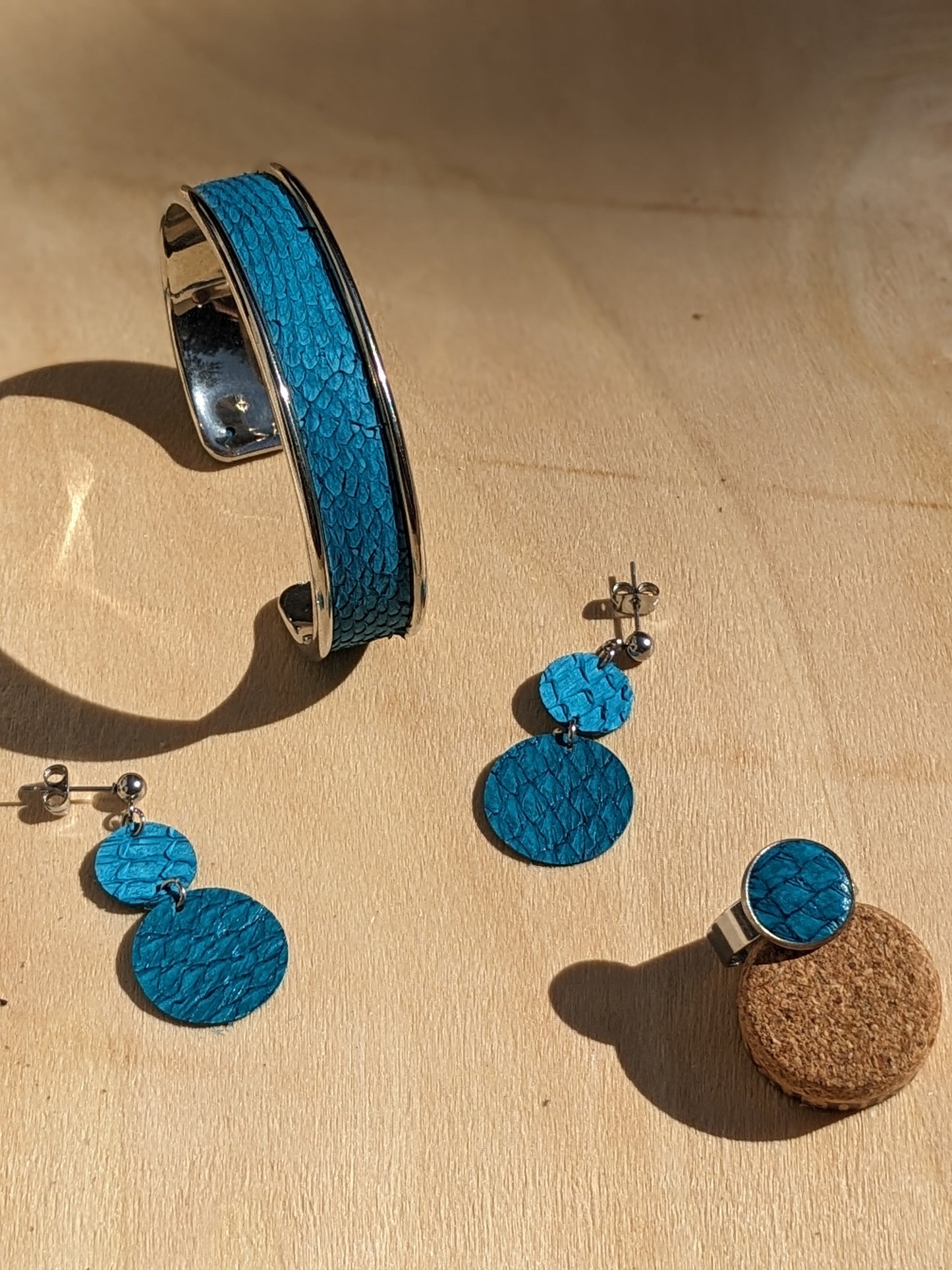 Parure bijoux cuir marin