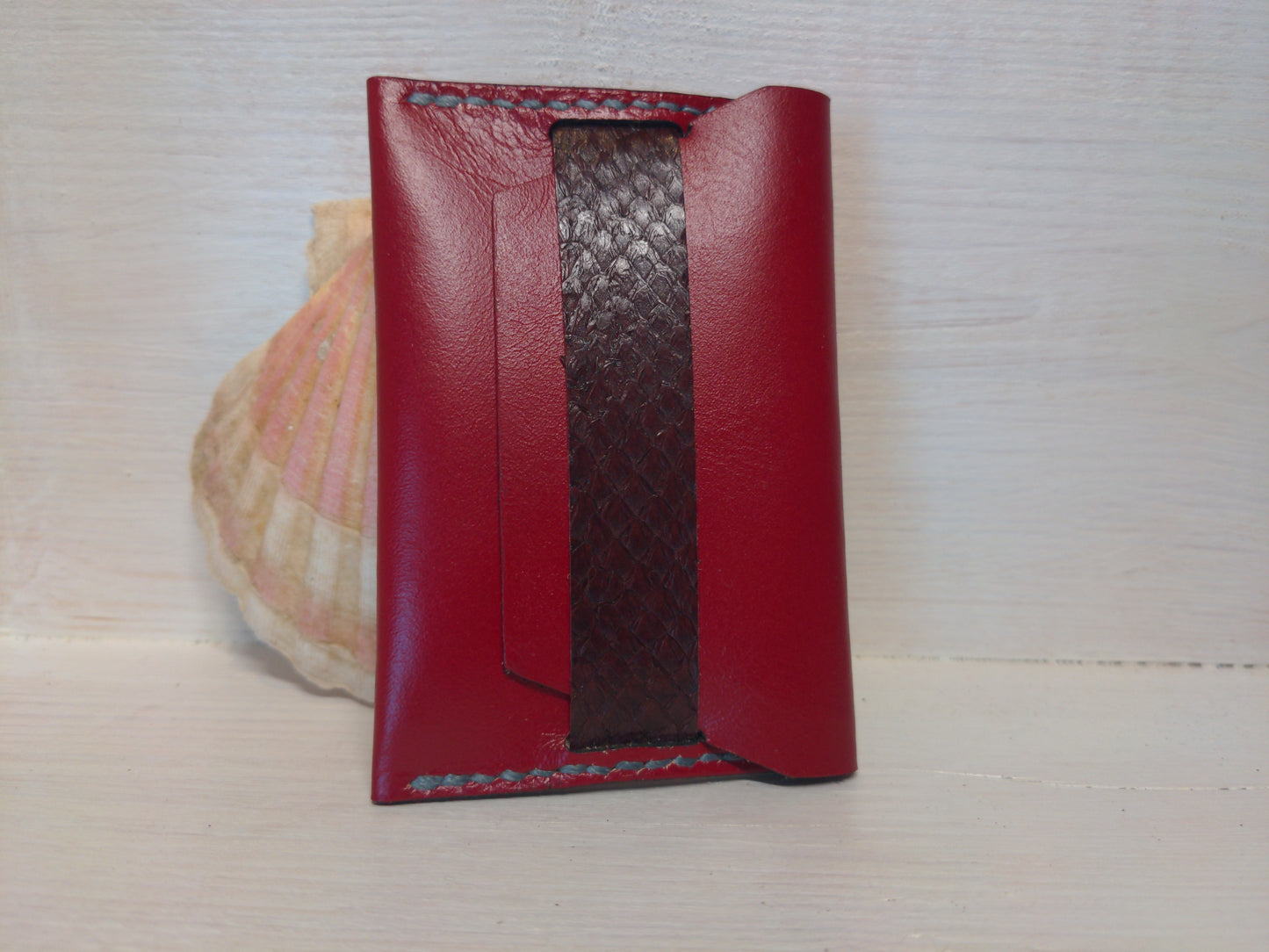Porte-carte minimaliste en cuir