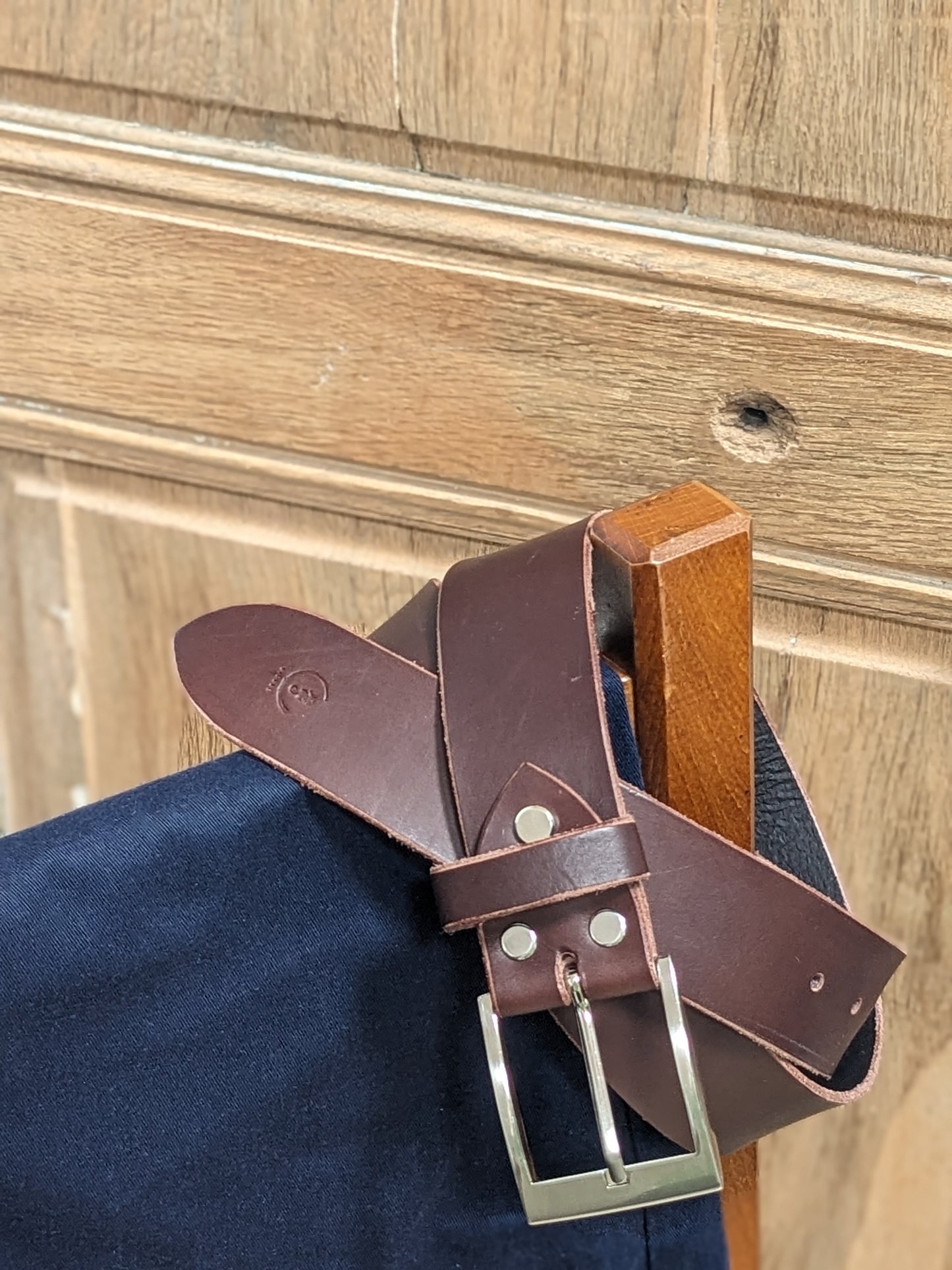Ceinture en cuir tannage végétal