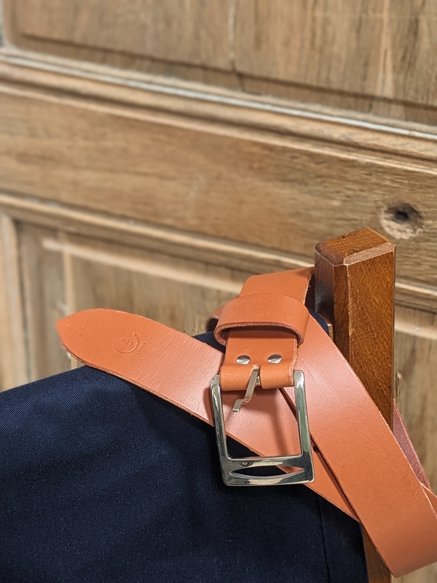 Ceinture en cuir tannage végétal