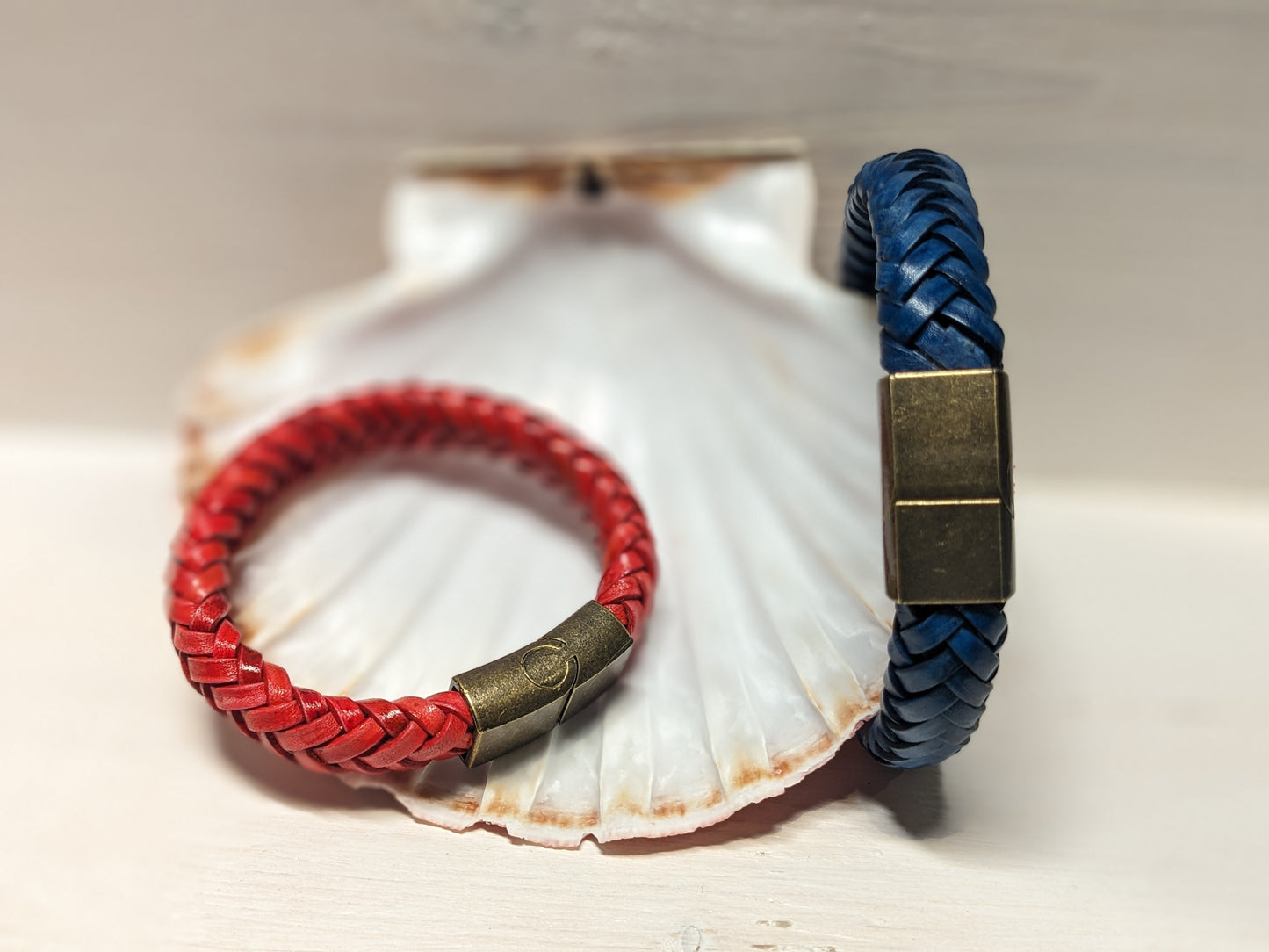 Bracelet tressé en lacet de cuir
