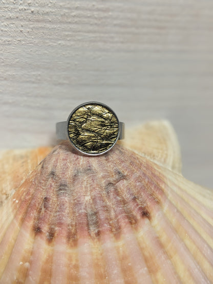 Bague en cuir marin