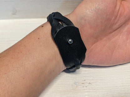 Bracelet en cuir tressé - Modèle unisexe