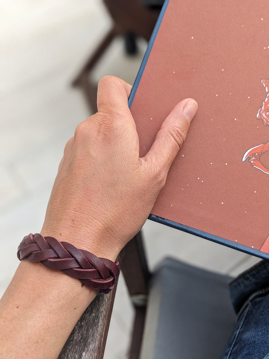 Bracelet en cuir tressé - Modèle unisexe