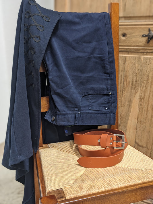 Ceinture en cuir tannage végétal