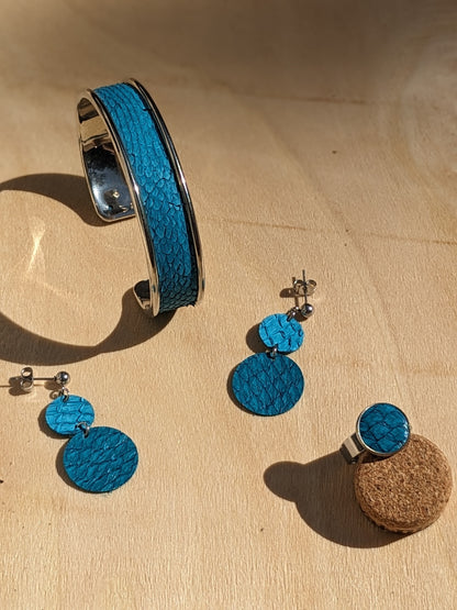 Parure bijoux cuir marin