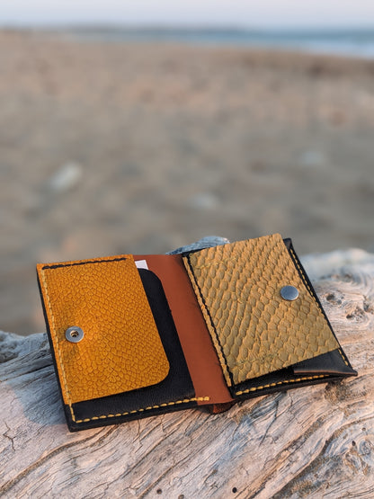 portefeuille en cuir écologique tannage végétal