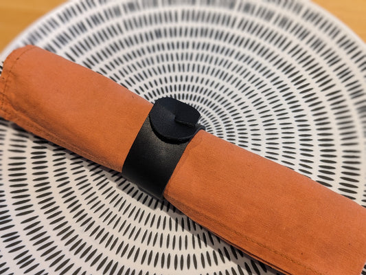 Rond de serviette en cuir personnalisable - cadeau invité mariage