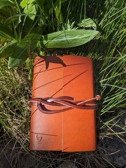 Carnet  artisanal en cuir pleine fleur - rechargeable et nomade