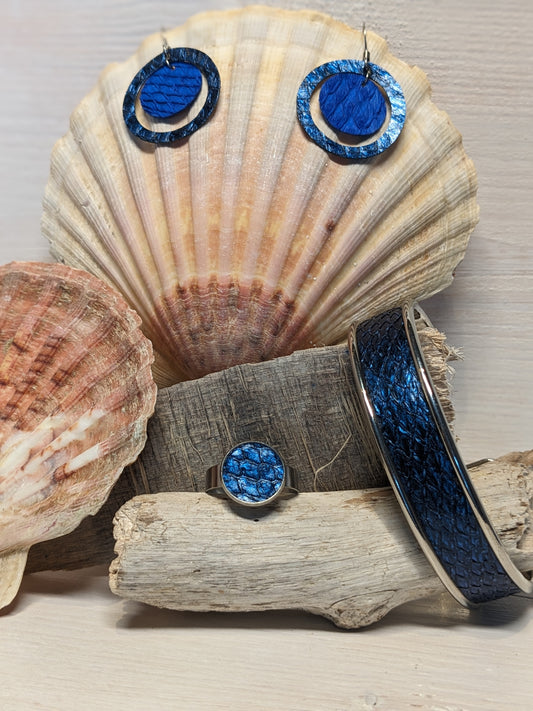 Parure bijoux cuir marin