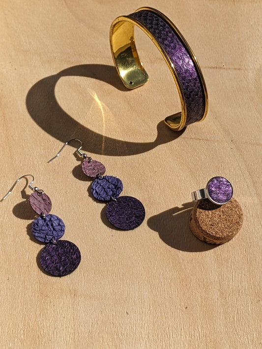 Parure bijoux cuir marin