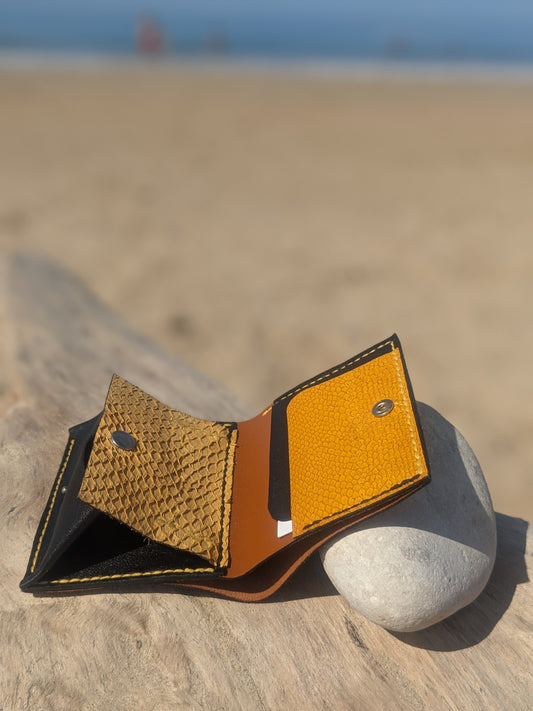 portefeuille original cuir marin upcyclé