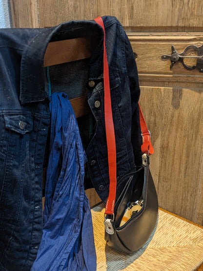 Sac bandoulière en cuir fait main - modèle Ancre